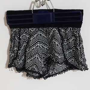 Black and white shorts